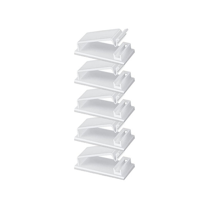 FixPremium - Organiseur de câbles - Clips - Lot de 5, transparent