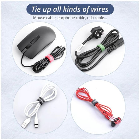 Fonken - Organiseur de câbles - Attaches de câbles - Lot de 20, noir