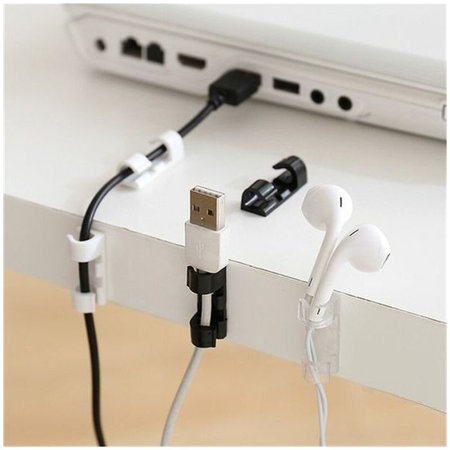 FixPremium - Organisateur de câbles - Clips - Lot de 10, transparent