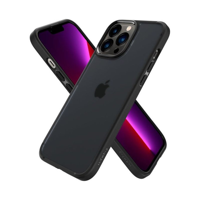 Spigen - Coque Ultra Hybride pour iPhone 13 Pro, Noir Givré