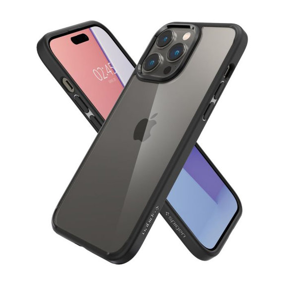 Spigen - Coque Ultra Hybride pour iPhone 14 Pro Max, Noir Mat