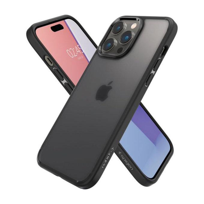 Spigen - Coque Ultra Hybride pour iPhone 14 Pro, Noir Givré