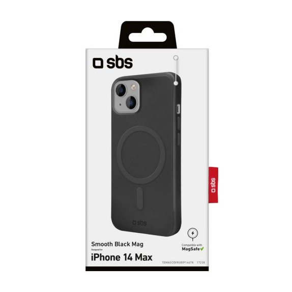SBS - Étui Smooth Mag s MagSafe pour iPhone 14 Plus, noir