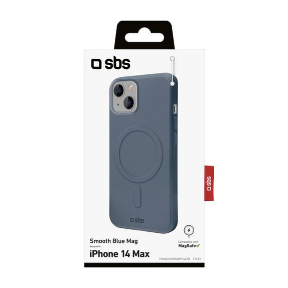 SBS - Étui Smooth Mag s MagSafe pour iPhone 14 Plus, bleu