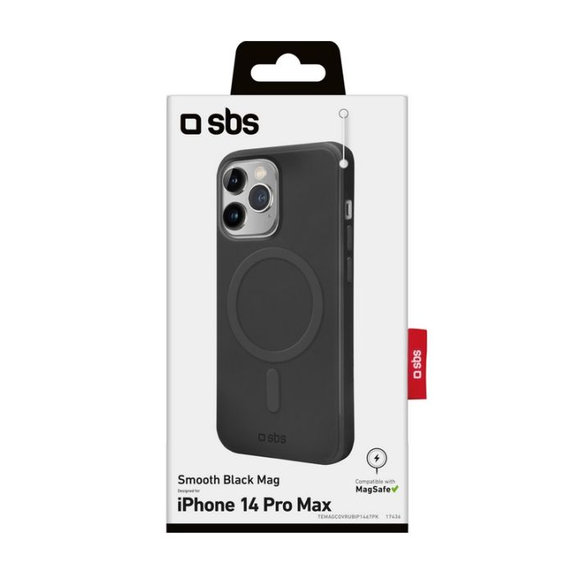 SBS - Étui Smooth Mag s MagSafe pour iPhone 14 Pro Max, noir