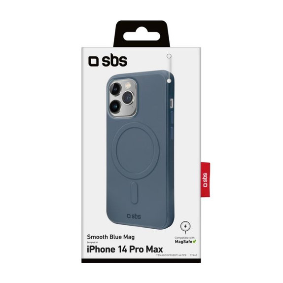 SBS - Étui Smooth Mag s MagSafe pour iPhone 14 Pro Max, bleu
