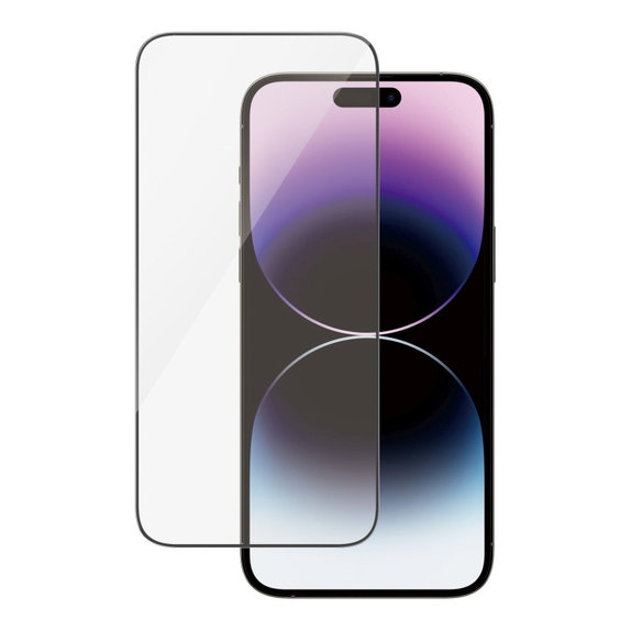 Verre trempé UWF AB avec applicateur pour iPhone 14 Pro Max, Noir, PanzerGlass