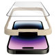 Verre trempé UWF AB avec applicateur pour iPhone 14 Pro Max, Noir, PanzerGlass