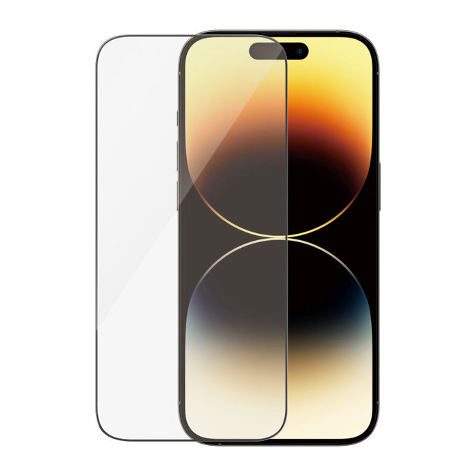 Verre trempé UWF Anti-Reflective AB avec applicateur pour iPhone 14 Pro, Noir, PanzerGlass