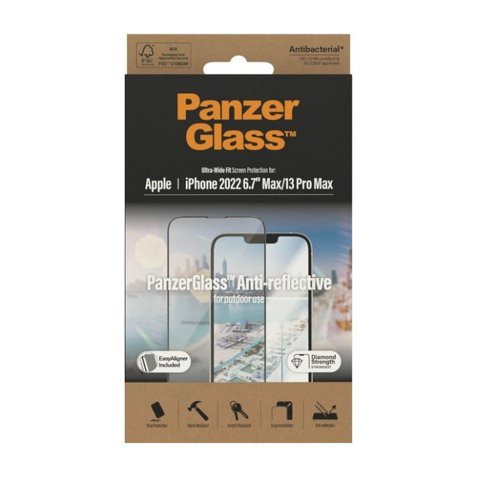 PanzerGlass - Verre Trempé UWF Antireflet AB pour iPhone 13 Pro Max & 14 Plus