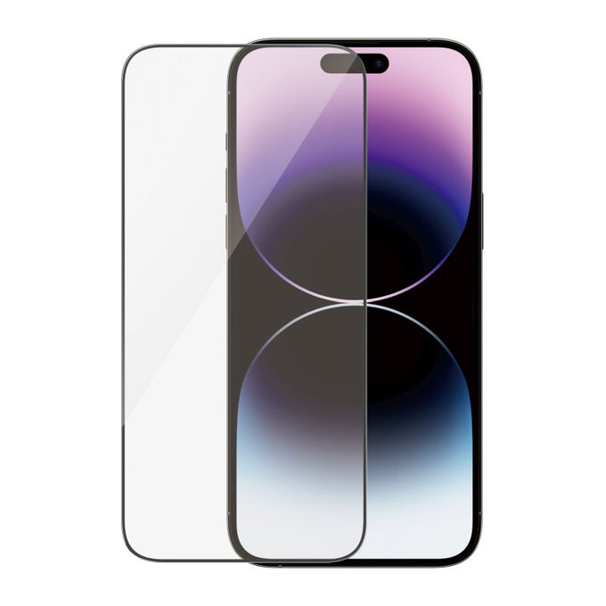 Verre trempé UWF Anti-Reflective AB avec applicateur pour iPhone 14 Pro Max, Noir, PanzerGlass