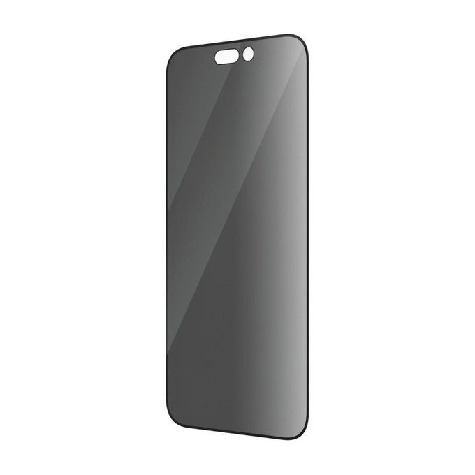 Verre trempé UWF Privacy AB avec applicateur pour iPhone 14 Pro, Noir, PanzerGlass