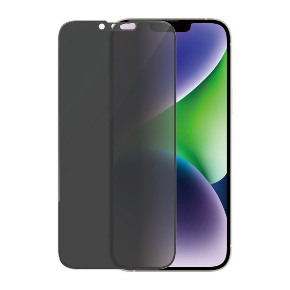 Verre trempé UWF Privacy AB avec applicateur pour iPhone 14 Plus/13 Pro Max, Noir, PanzerGlass