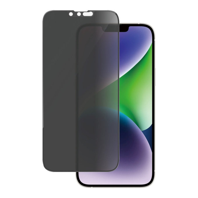Verre trempé UWF Privacy AB avec applicateur pour iPhone 14 Plus/13 Pro Max, Noir, PanzerGlass