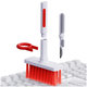 Brosse de nettoyage multifonctionnelle + stylo de nettoyage + extracteur de clé (rouge)