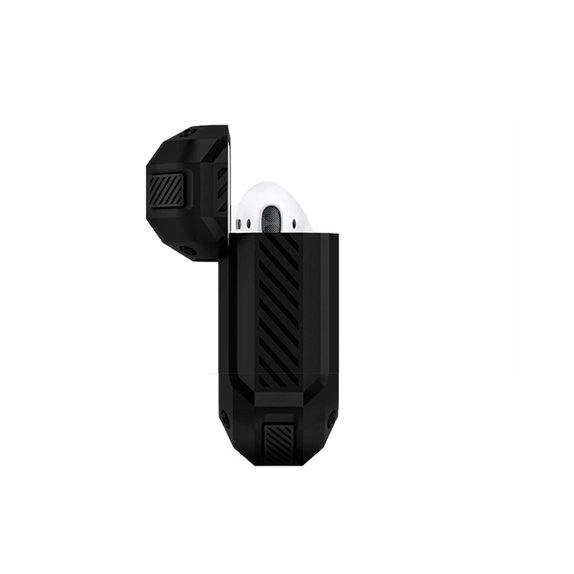 FixPremium - Étui incassable pour AirPods 1 & 2, noir