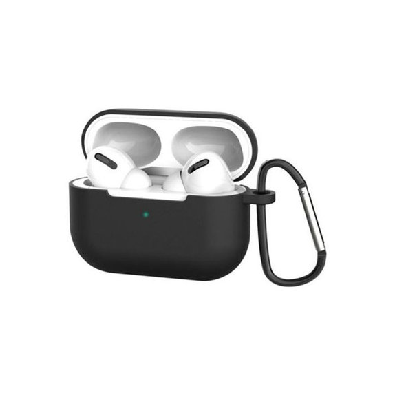 FixPremium - Mousqueton pour étui en silicone pour AirPods Pro, noir