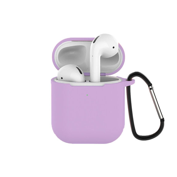 FixPremium - Étui en silicone pour AirPods 1 & 2, lila