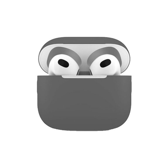FixPremium - Étui en silicone pour AirPods 3, gris sidéral