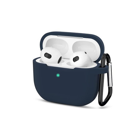 FixPremium - Mousqueton pour étui en silicone pour AirPods 3, bleu