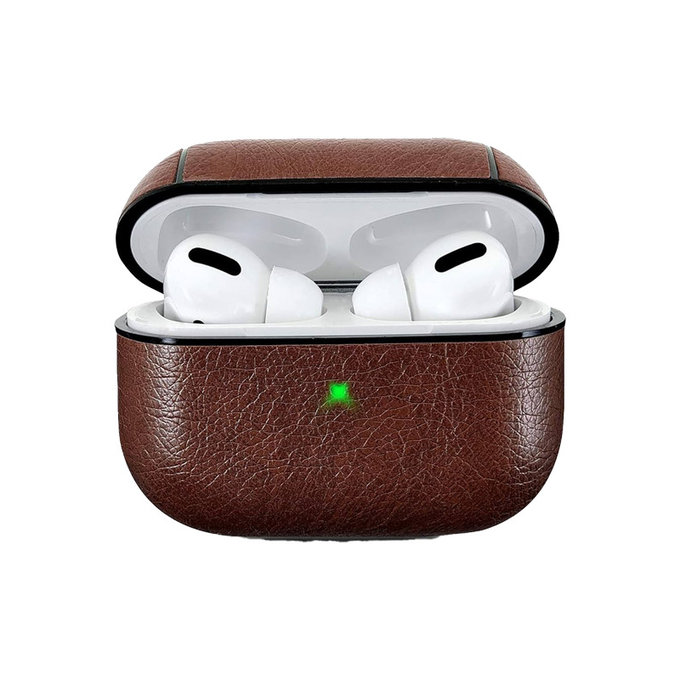 FixPremium - Étui en cuir artificiel pour AirPods Pro, marron