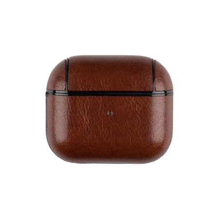 FixPremium - Étui en cuir artificiel pour AirPods 3, marron