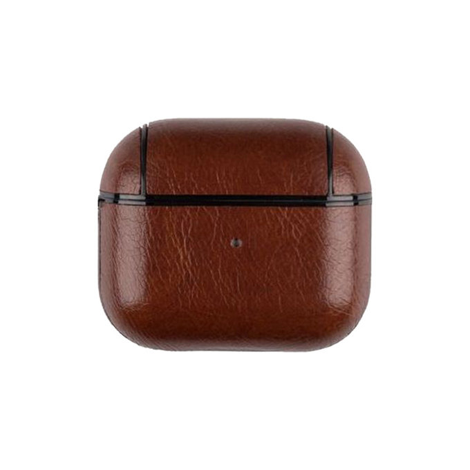 FixPremium - Étui en cuir artificiel pour AirPods 3, marron