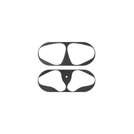 FixPremium - Autocollant antipoussière pour AirPods 1 & 2, noir