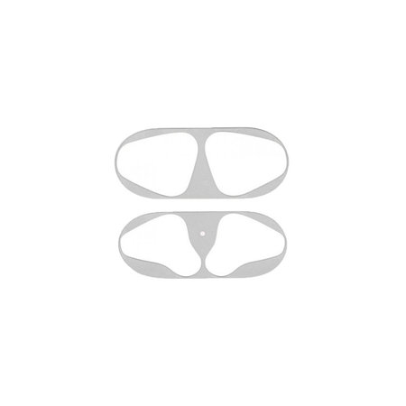 FixPremium - Autocollant antipoussière pour AirPods 1 & 2, argent