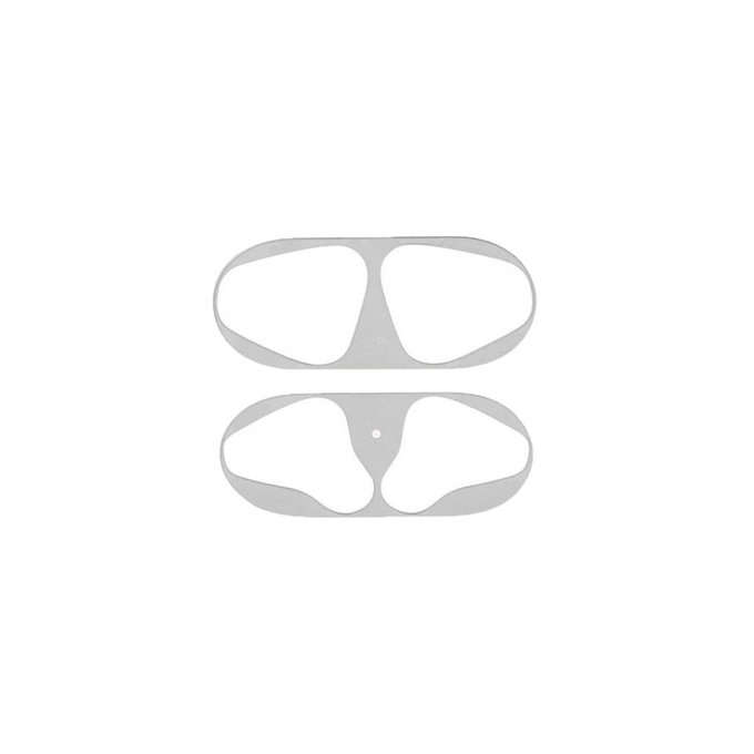 FixPremium - Autocollant antipoussière pour AirPods 1 & 2, argent