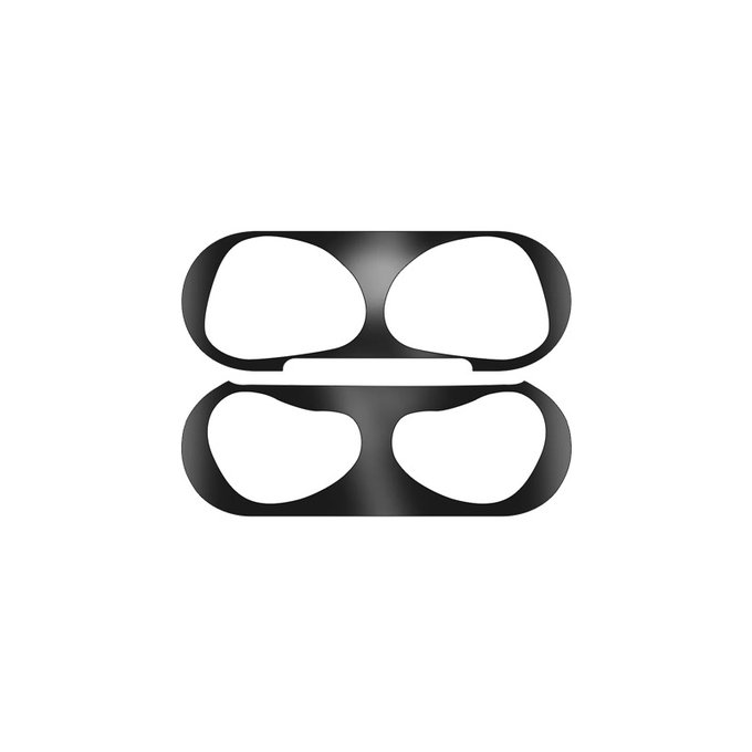 FixPremium - Autocollant antipoussière pour AirPods 3, noir