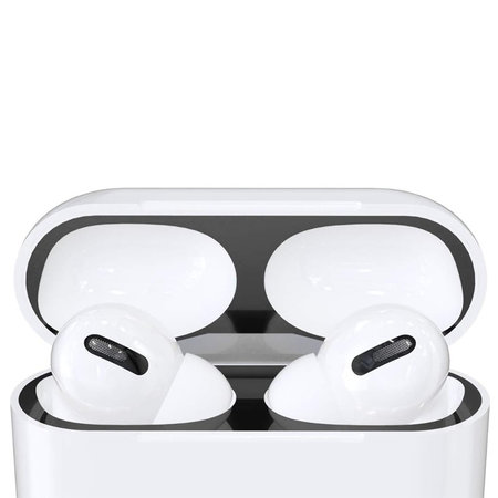FixPremium - Autocollant antipoussière pour AirPods Pro, noir