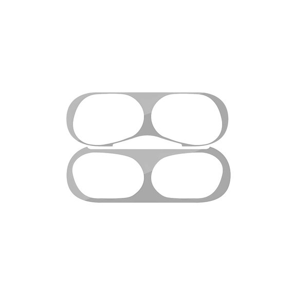 FixPremium - Autocollant antipoussière pour AirPods Pro, argent