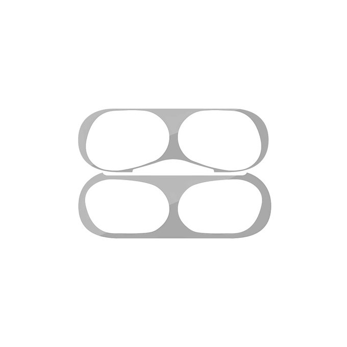 FixPremium - Autocollant antipoussière pour AirPods Pro, argent