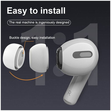 FixPremium - Embouts pour AirPods Pro - Set 3pcs (L, M, S), blanc