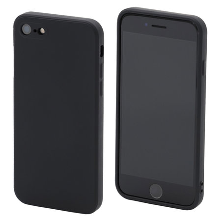 FixPremium - Coque en silicone pour iPhone 7, 8, SE 2020 & SE 2022, noir