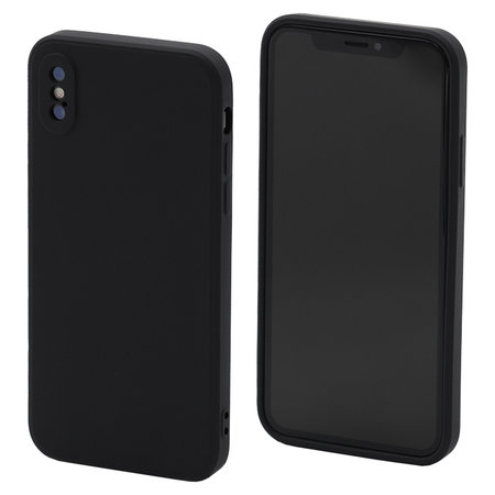 FixPremium - Coque en silicone pour iPhone X & XS, noire