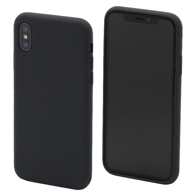 FixPremium - Coque en silicone pour iPhone X & XS, gris sidéral