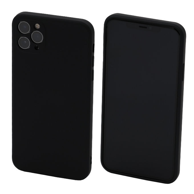 FixPremium - Coque en silicone pour iPhone 11 Pro Max, noir