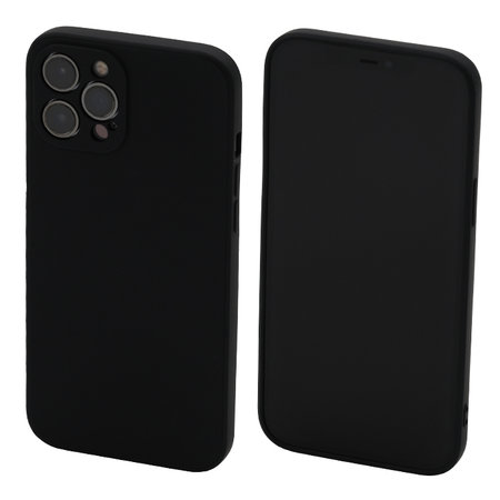 FixPremium - Coque en silicone pour iPhone 12 Pro Max, noir