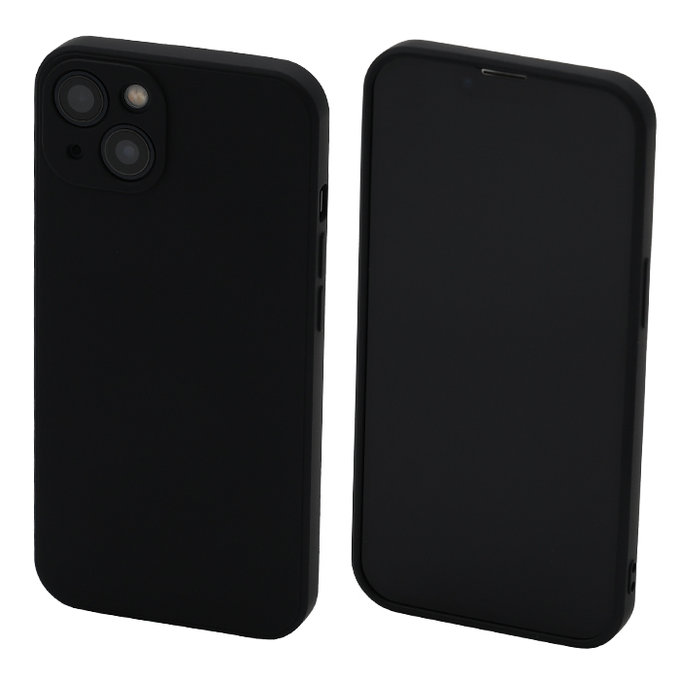 FixPremium - Coque en silicone pour iPhone 13, noir