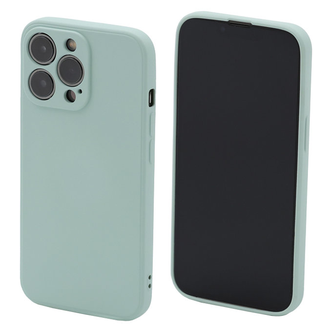 FixPremium - Coque en silicone pour iPhone 13 Pro, cyan clair