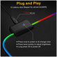 FixPremium - Tapis de souris et clavier s RGB, 90x40cm, noir