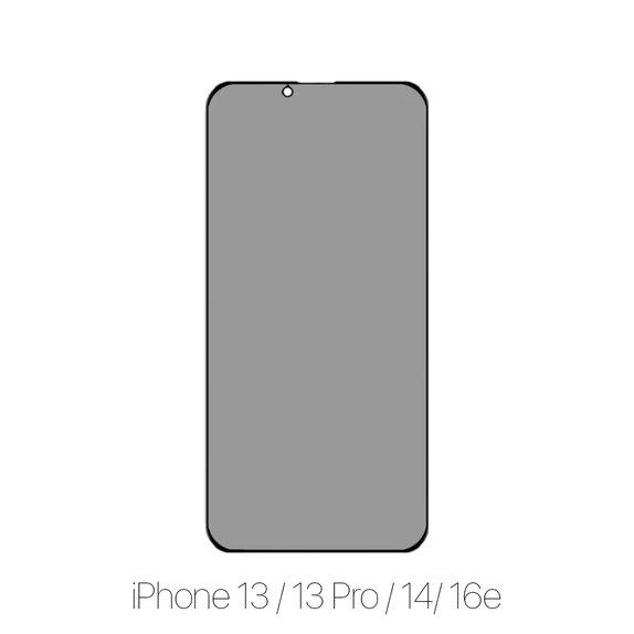 FixPremium Privacy Anti-Spy Glass - Verre trempé pour iPhone 13, 13 Pro, 14 et 16e