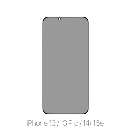 FixPremium Privacy Anti-Spy Glass - Verre trempé pour iPhone 13, 13 Pro, 14 et 16e