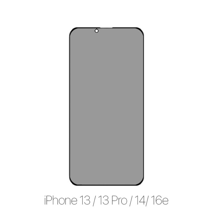 FixPremium Privacy Anti-Spy Glass - Verre trempé pour iPhone 13, 13 Pro, 14 et 16e