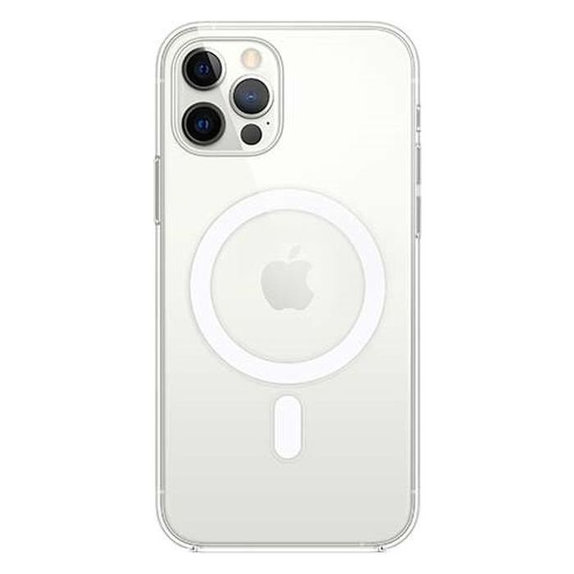 FixPremium - Étui en silicone s MagSafe pour iPhone 12 & 12 Pro, transparent