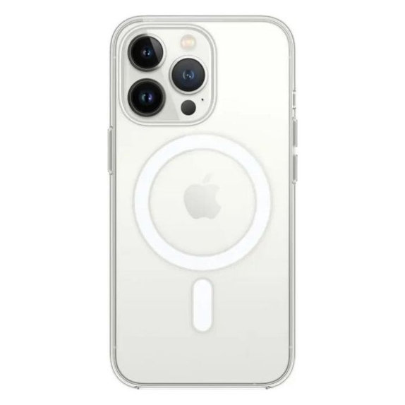 FixPremium - Étui en silicone s MagSafe pour iPhone 13 Pro, transparent