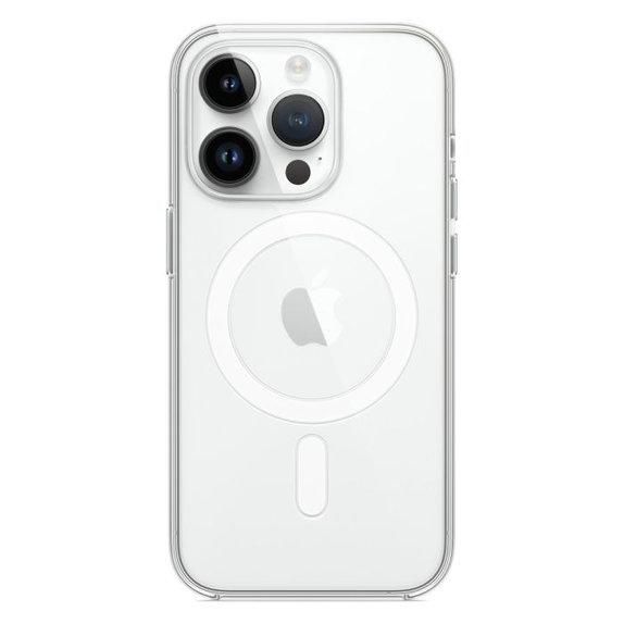 FixPremium - Étui en silicone s MagSafe pour iPhone 14 Pro, transparent