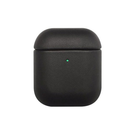 FixPremium - Étui en cuir pour AirPods 1 & 2, noir